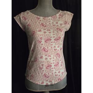 Christian Dior Authentic Cherry Blossom Trotter Women's Top Size 10 Fits Small